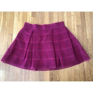Torrid Womens Plus Size 3 Dark Pink Pleated Skater A-Line Skirt